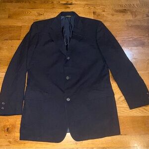 Brooks Brothers. Black Wool Blazer. Size 42.